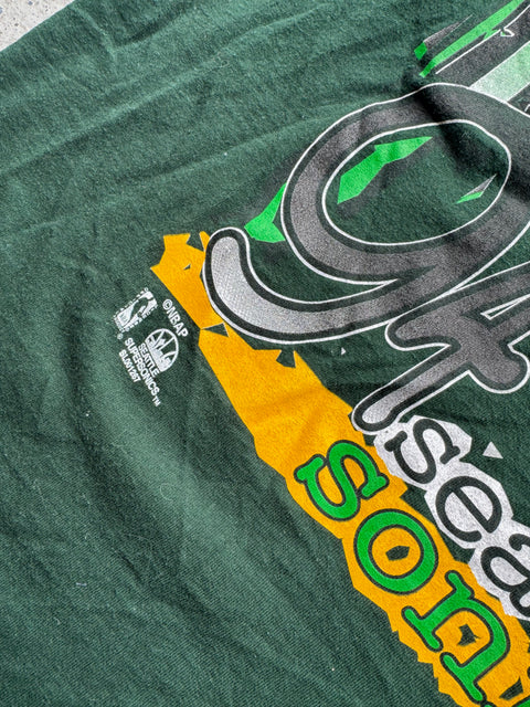 90s Seattle SuperSonics NBA Playoffs 1994 Green T-Shirt