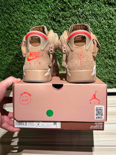 Jordan 6 Retro Travis Scott British Khaki Sz 9M