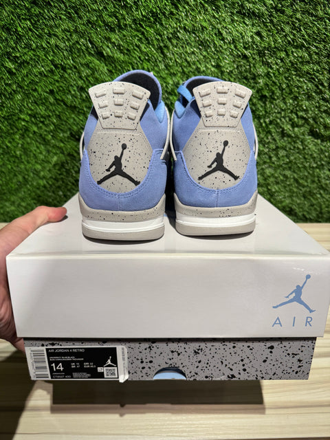 Jordan 4 Retro University Blue Sz 14