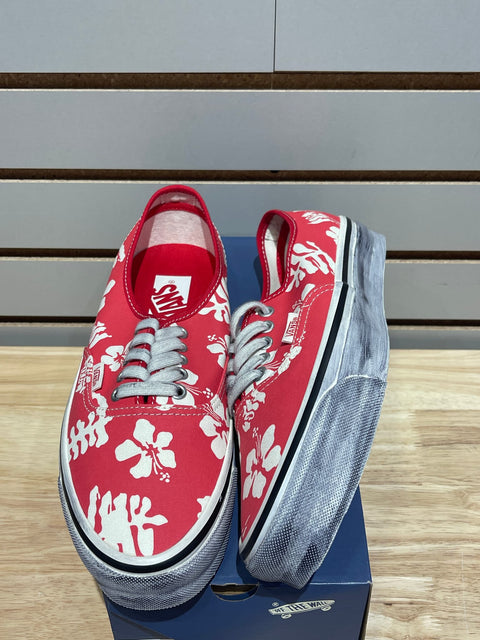 Vans Premium Authentic Archive Aloha Red White Sz 8.5