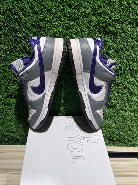 Nike ID Grey Purple Dunk Low Sz 7M