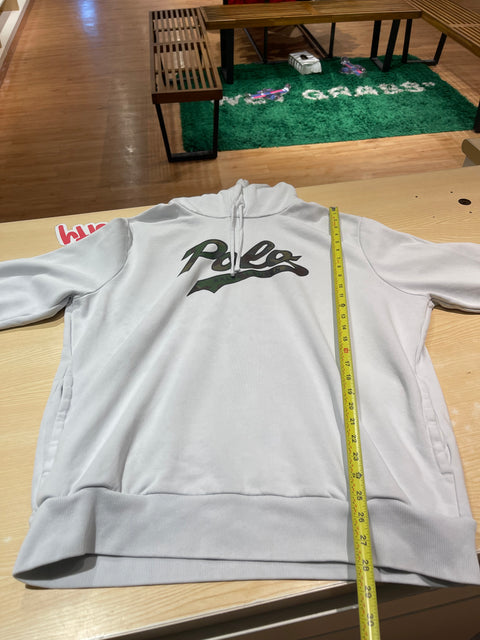 White Polo Ralph Lauren Camo Spellout Hoodie Sz XL