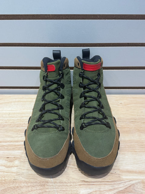 Jordan 9 Retro Boot NRG Military Brown Legion Green Sz 12