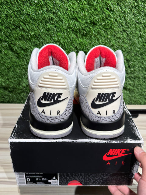 Jordan 3 Retro White Cement Reimagined Sz 9