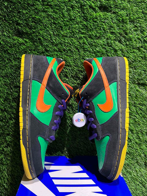 Nike SB Dunk Low Green Spark Hoop Orange Sz 10
