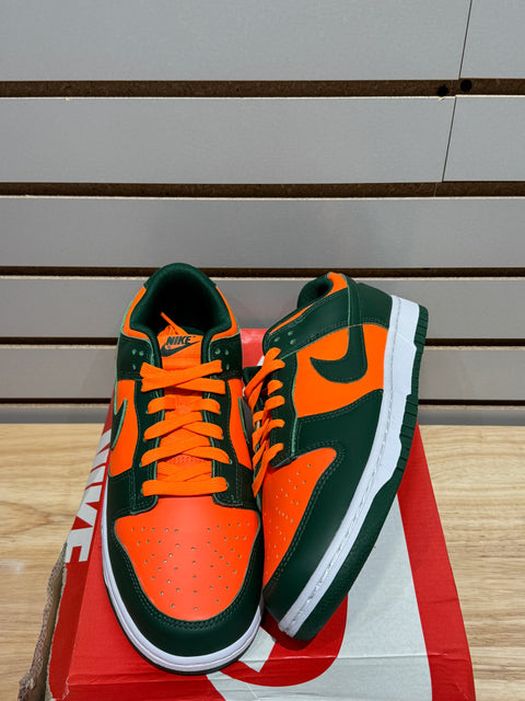 Nike Dunk Low Retro Miami Hurricanes Sz 9.5