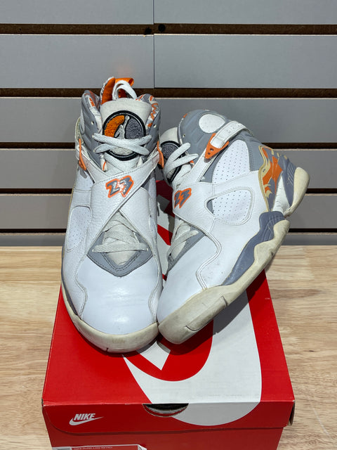 2007 Jordan 8 Retro Orange White Sz 10