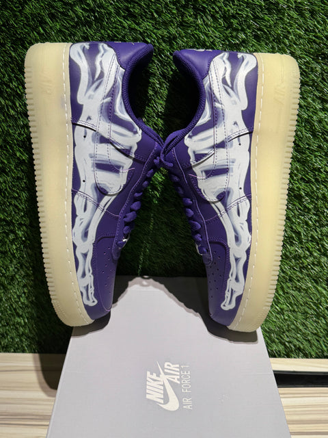 Nike Air Force 1 Low '07 QS Purple Skeleton Halloween (2021) Sz 9M