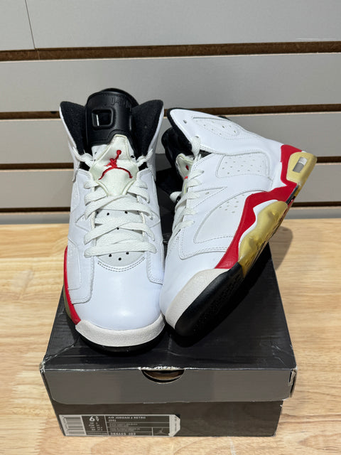 Jordan 6 Retro White Varsity Red (GS)