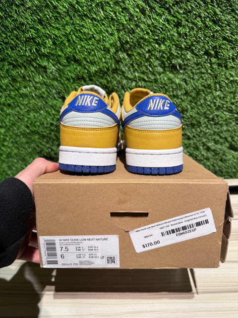 Nike Dunk Low Next Nature Wheat Gold Royal (Women's) Sz 6M