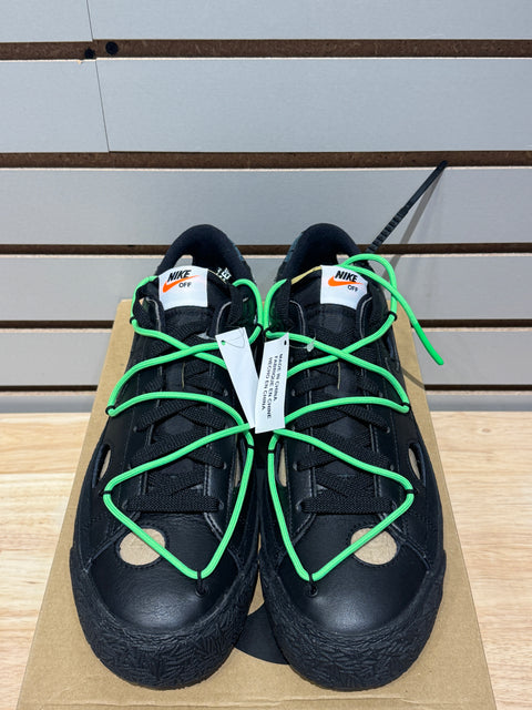 Nike Blazer Low Off-White Black Electro Green Sz 11