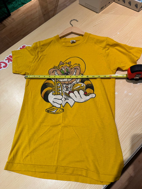 VTG Made In USA Champion Yellow Cat Tee Sz M True Vintage