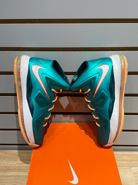 Nike Lebron 10 Miami Dolphins (GS) Sz 6.5Y