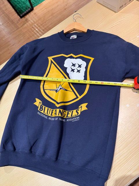 Vtg Retro Jerzees Seattle Blue Angels Crewneck Sz M