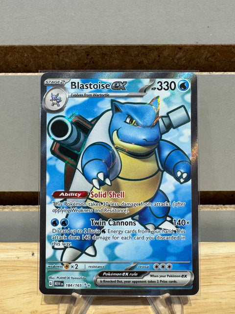 Blastoise ex - 184/165 - SV: Scarlet & Violet 151 (MEW) Pokemone