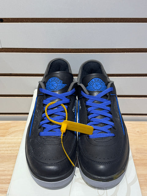 Jordan 2 Retro Low SP Off-White Black Blue Sz 10.5
