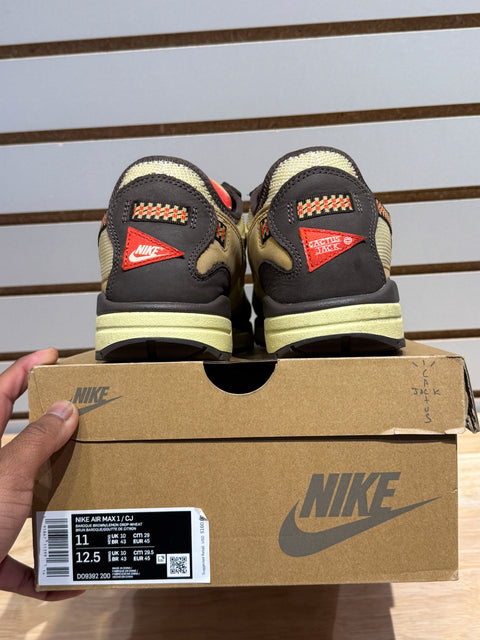 Nike Air Max 1 Travis Scott Cactus Jack Baroque Brown Sz 11