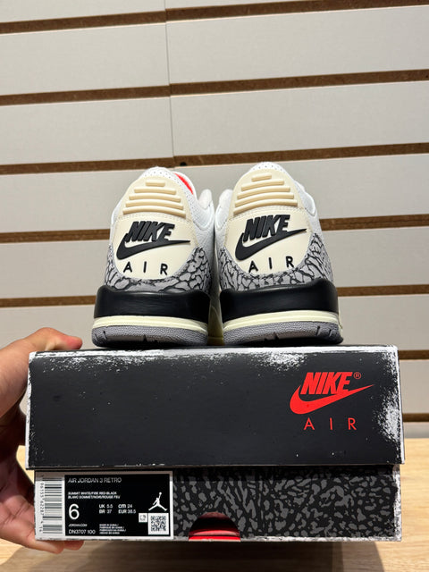 Jordan 3 Retro White Cement Reimagined Sz 6M