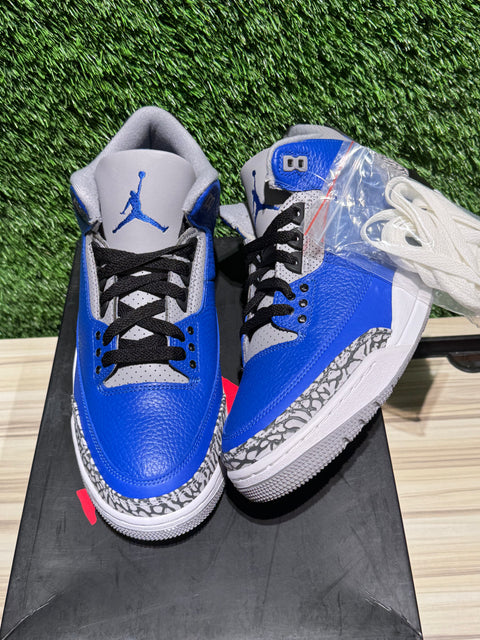 Jordan 3 Retro Varsity Royal Cement Sz 10