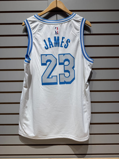 Lebron James Lakers Swingman Lore Jersey Blue White Size 52 XL