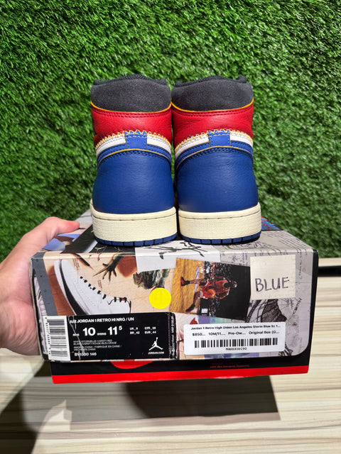 Jordan 1 Retro High Union Los Angeles Storm Blue Sz 10M