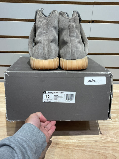 adidas Yeezy Boost 750 Light Grey Glow In the Dark Sz 12