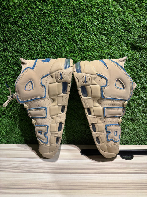 Nike Air More Uptempo 96 Limestone Valerian Blue Sz 9.5