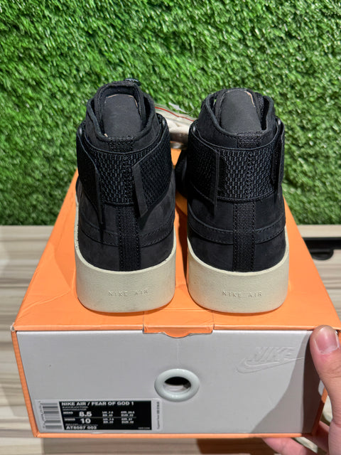 Nike Air Fear Of God Raid Black Sz 8.5M