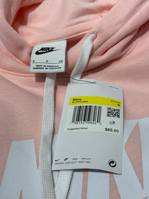 Nike Men's Soft Pink Nike Pullover Hoodie Sz S
