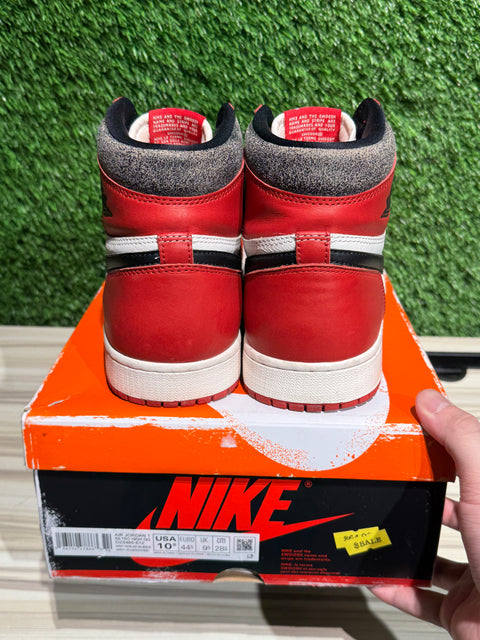 Jordan 1 Retro High OG Chicago Lost and Found Sz 10.5M