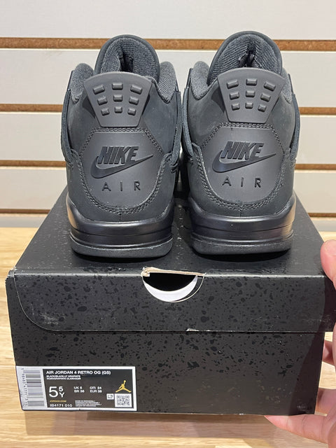 Jordan 4 Retro Black Cat (2025) (GS) Sz 5.5Y