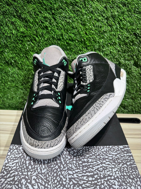 Jordan 3 Retro Green Glow Sz 11.5M