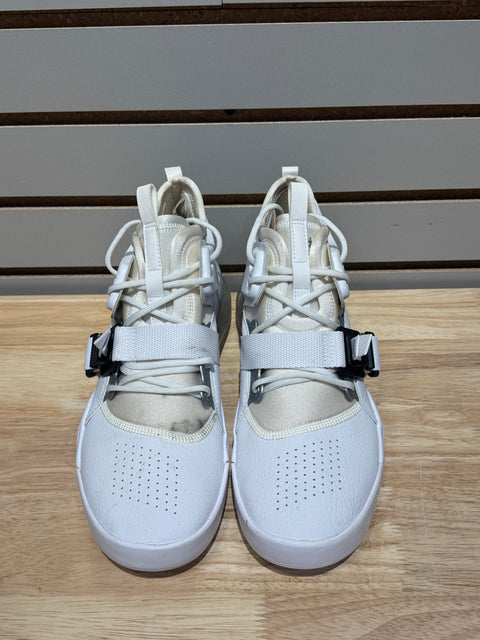 Nike Air Force 270 White Metallic Silver Sz 9