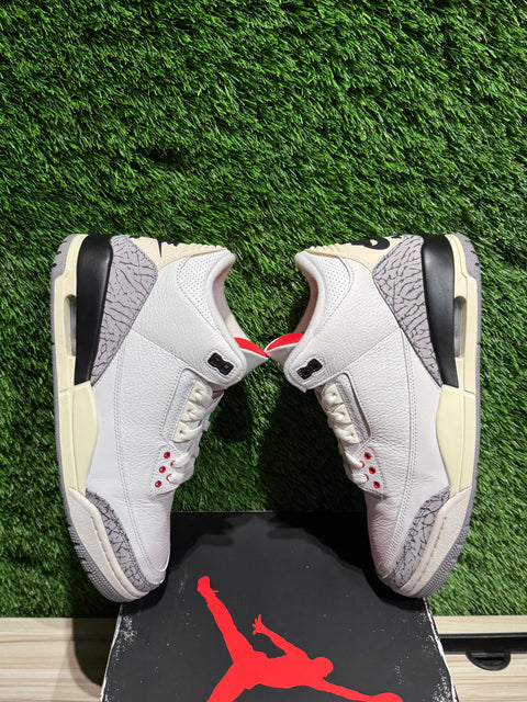 Jordan 3 Retro White Cement Reimagined Sz 9