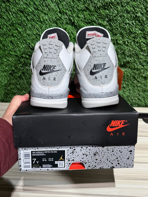 Jordan 4 Retro White Cement (2025) (GS) Sz 7Y