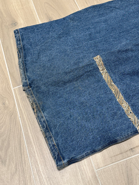 Bombshell Hooks Light Wash Wide-Leg Blue Denim Jeans