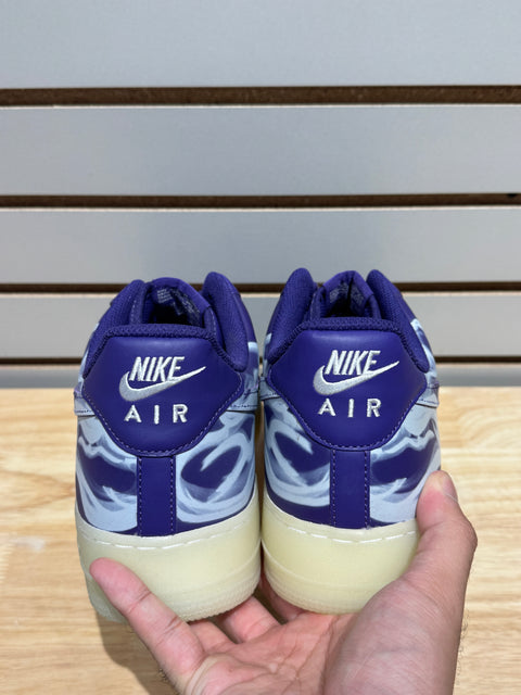 Nike Air Force 1 Low '07 QS Purple Skeleton Halloween (2021) Sz 14
