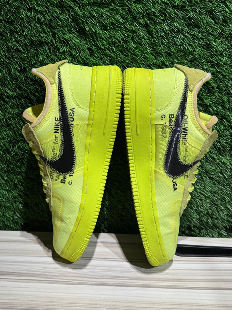 Nike Air Force 1 Low Off-White Volt Sz 9.5M