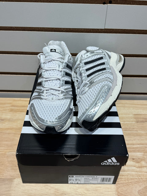 adidas Adistar Control 5 Silver Metallic Grey Black Sz 8.5