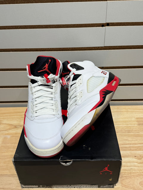 Jordan 5 Retro Fire Red Black Tongue (2013) Sz 9.5