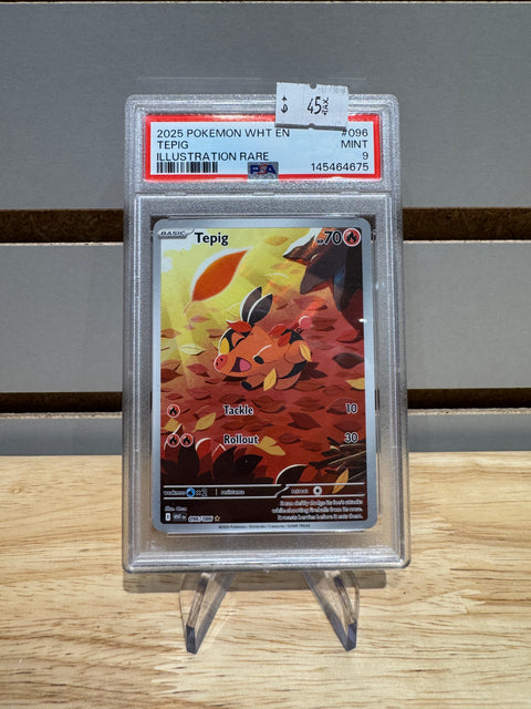 Pokémon Tepig - 096/086 - SV: White Flare (WHT) #096 PSA 9