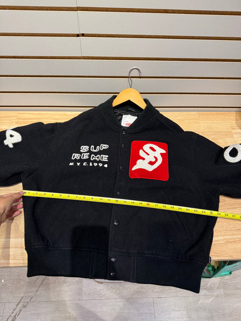 Supreme x CPFM Tourist Varsity Jacket Black Size Large