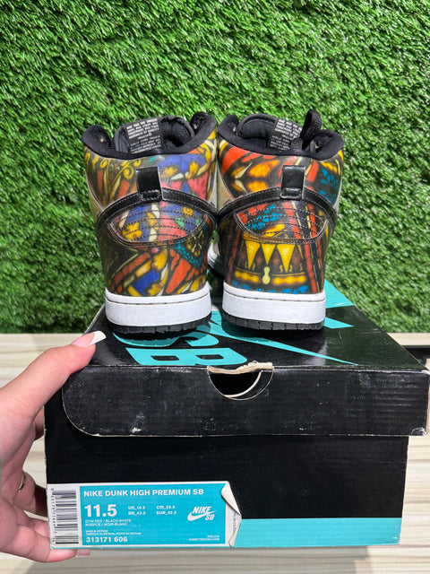 Nike SB Dunk High Concepts Stained Glass Sz 11.5