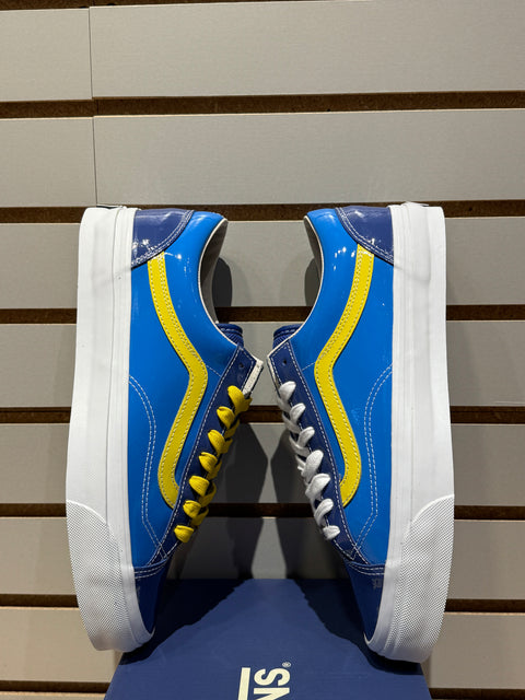 Vans LX Old Skool 36 Patent Leather Bright Azure Sz 10