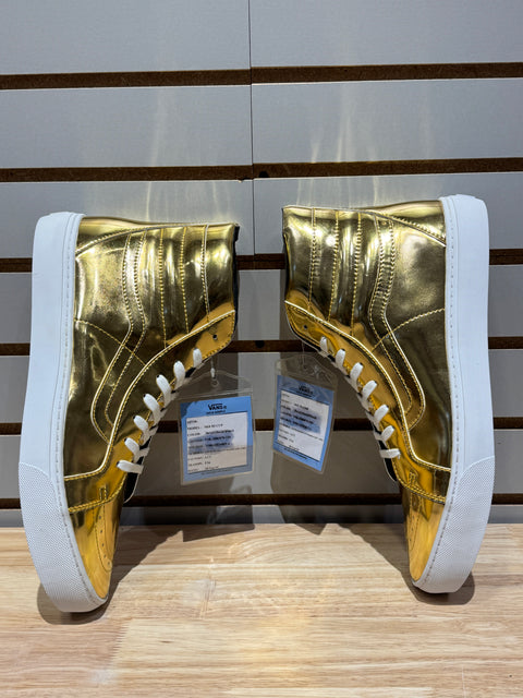 Vans Sk8-Hi Metallic Gold Sz 12 (Sample)