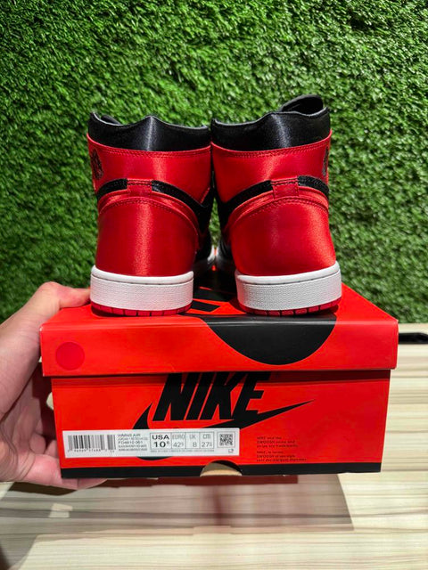 Jordan 1 Retro High OG Satin Bred (Women's) Sz 9M/10.5W,