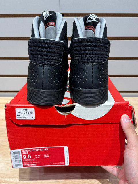 Nike Flystepper 2K3 Premium Black Metallic Silver Sz 9.5