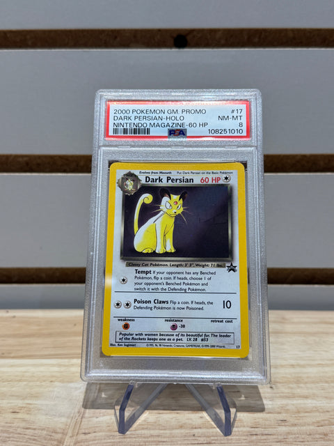 Pokémon Dark Persian - WoTC Promo (PR) PSA 8