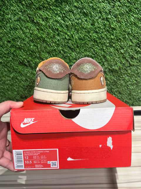 Jordan 1 Retro Low OG Zion Williamson Voodoo Sz 10.5