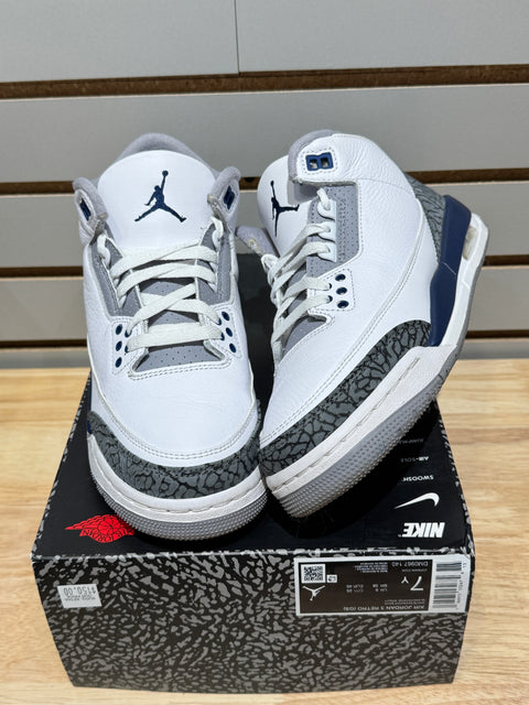 Jordan 3 Retro Midnight Navy (GS) Sz 7Y